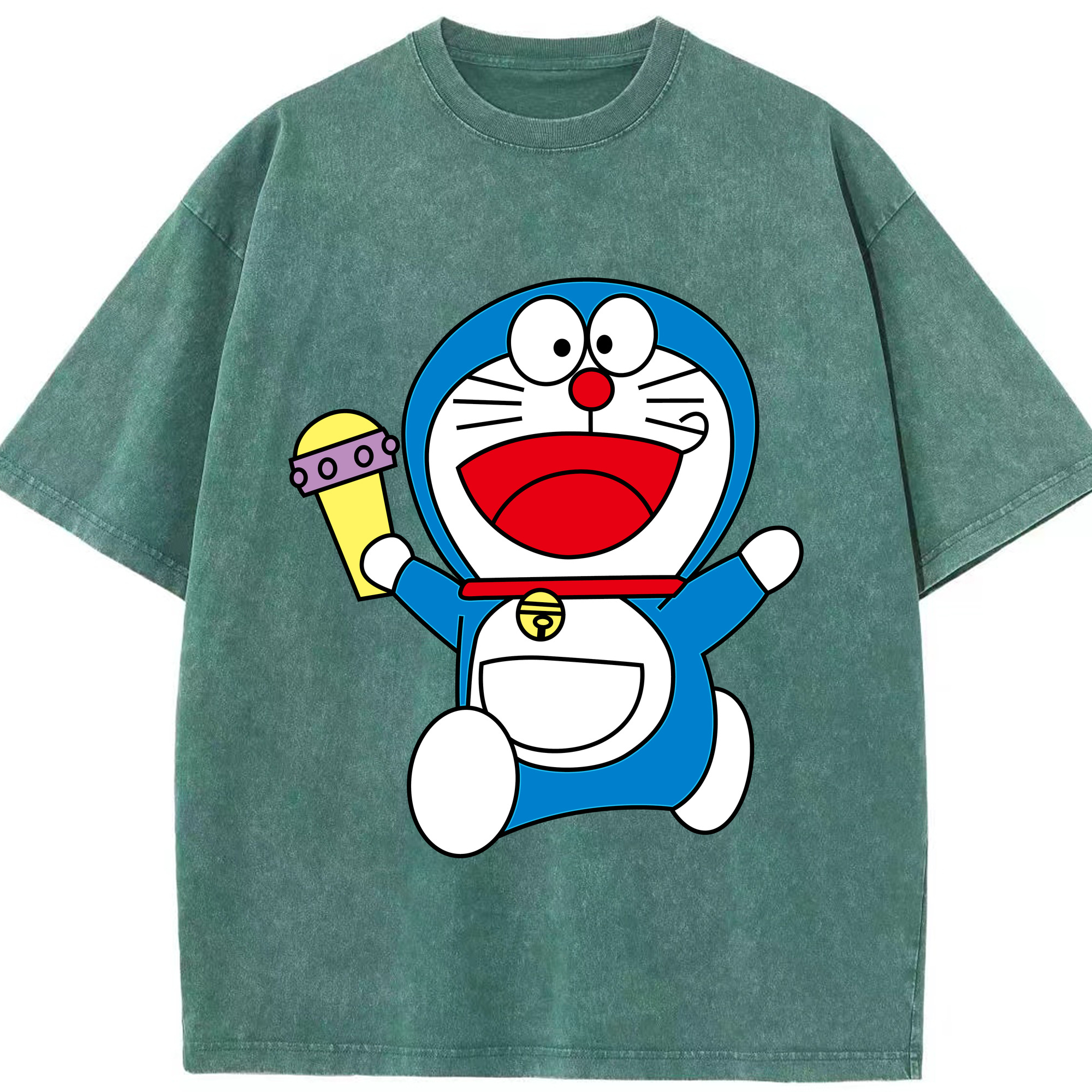 （画像用） ドラえもん Doraemon 綿100% ヴィンテージ風 半袖Tシャツ（フロントプリント）